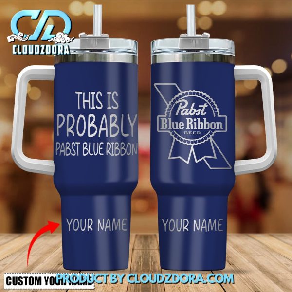 Pabst Blue Ribbon Customized 40oz Stanley Tumbler