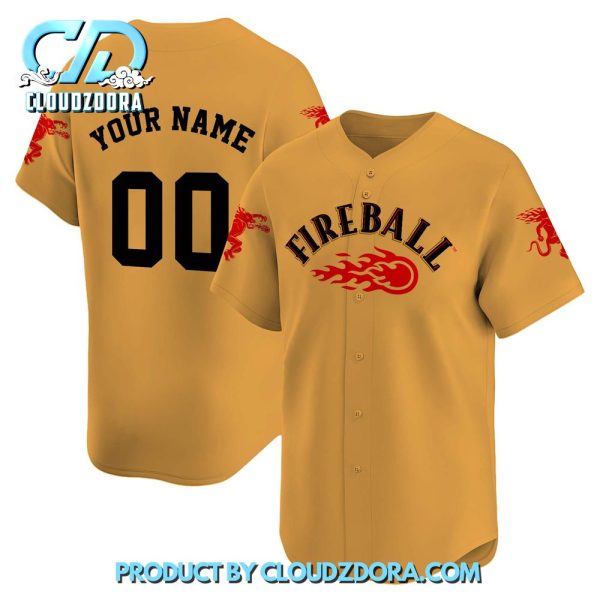 Personalized Fireball Baseball Jersey