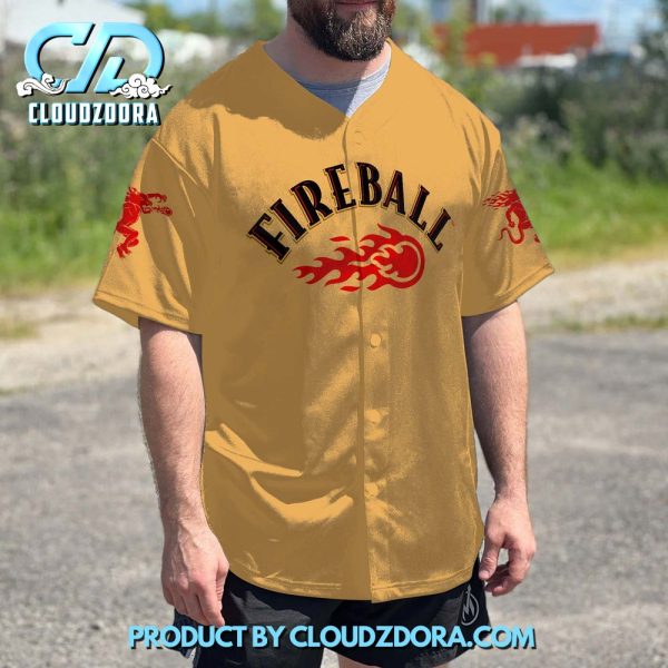 Personalized Fireball Baseball Jersey