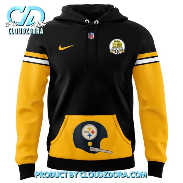 Pittsburgh Steelers Throwback 50th Anniversary Super Bowl Hoodie