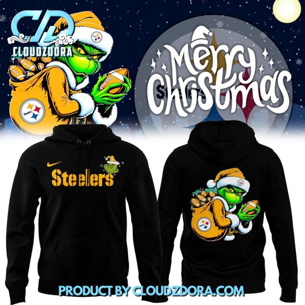 Pittsburgh Steelers x The Grinch Merry Christmas Hoodie