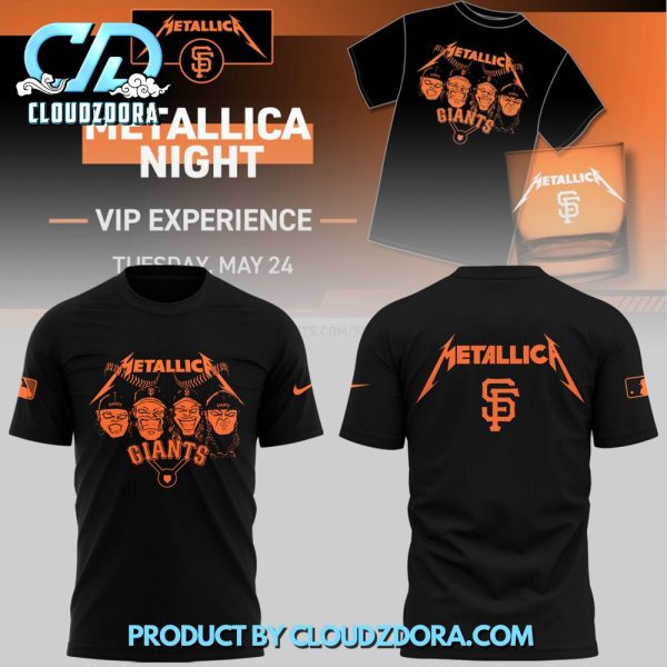 San Francisco Giants MLB 2025 x Metallica 2025 Black Shirt