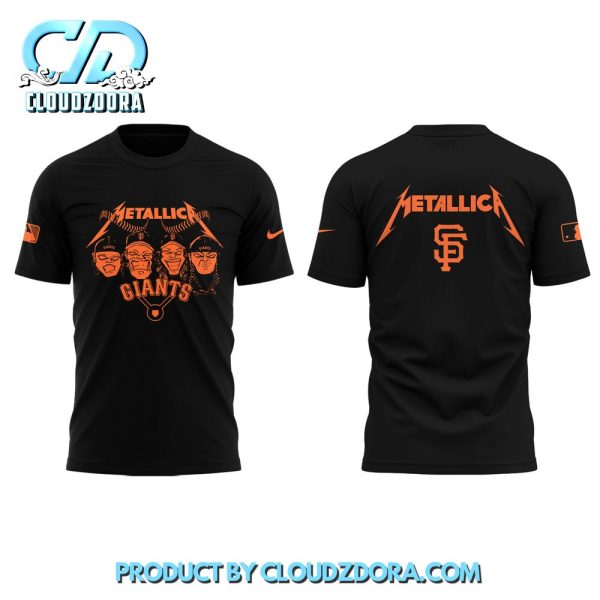 San Francisco Giants MLB 2025 x Metallica 2025 Black Shirt