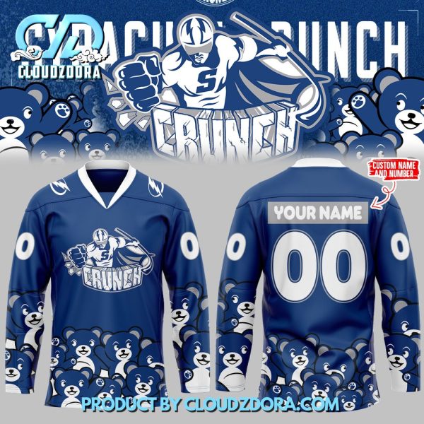 Syracuse Crunch Blue Teddy Bear Hockey Jersey 2024