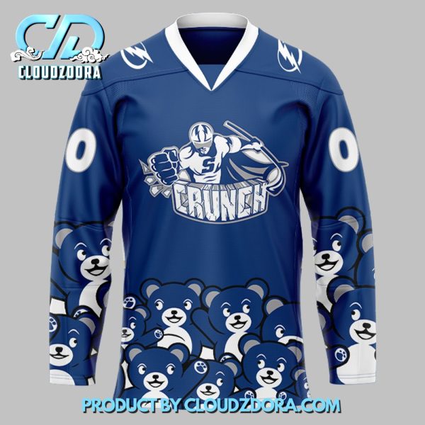 Syracuse Crunch Blue Teddy Bear Hockey Jersey 2024