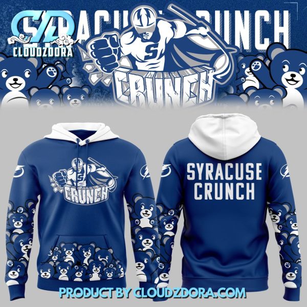 Syracuse Crunch Blue Teddy Bear Hoodie 2024