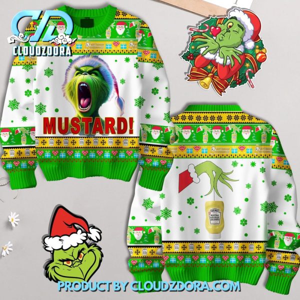 The Grinch Mustard Funny Ugly Christmas Sweater