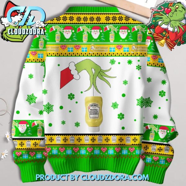 The Grinch Mustard Funny Ugly Christmas Sweater