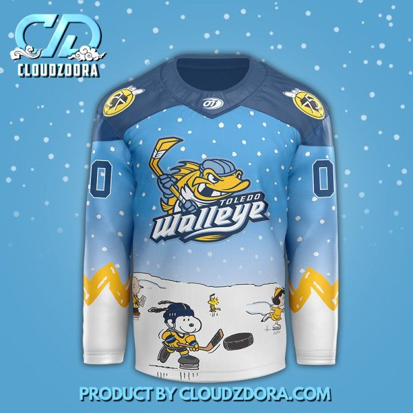 Toledo Walleye x Peanuts Night Limited Edition Hockey Jersey