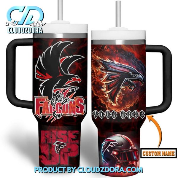 Atlanta Falcons 2025 Rise Up Custom Name Stanley Tumbler