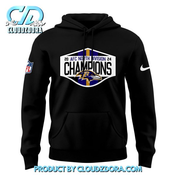 Baltimore Ravens 2024 AFC North Division Champions Hoodie Set