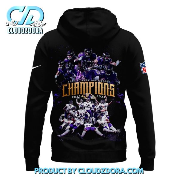 Baltimore Ravens 2024 AFC North Division Champions Hoodie Set