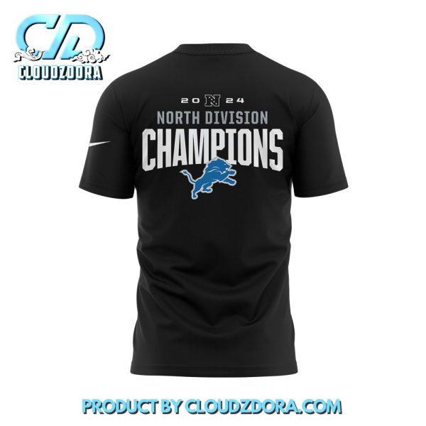 Black Detroit Lions 2024 NFC North Division Champions Shirt