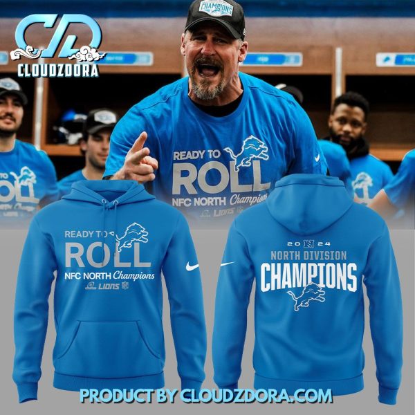 Blue Detroit Lions 2024 NFC North Division Champions Hoodie Set