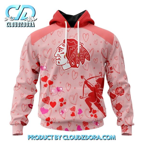 Chicago Blackhawks NHL Gift For Valentines Day 2025 Hoodie