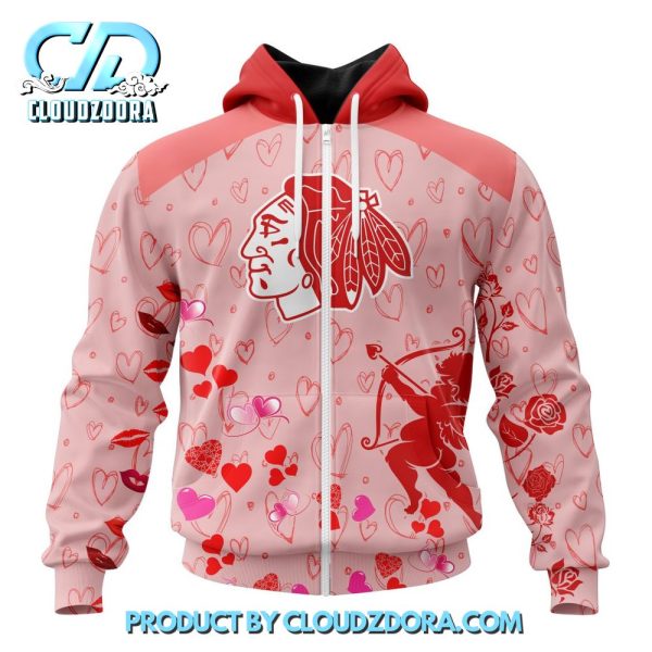 Chicago Blackhawks NHL Gift For Valentines Day 2025 Hoodie