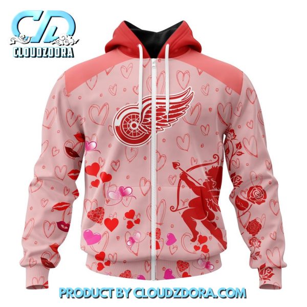 Detroit Red Wings NHL Gift For Valentines Day 2025 Hoodie