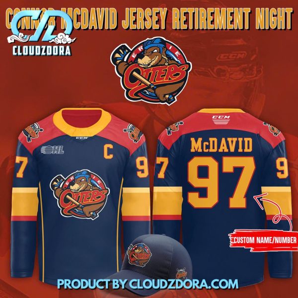 Erie Otters Connor McDavid Jersey Retirement Night Hockey Jersey