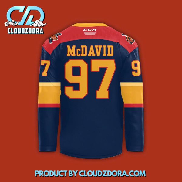 Erie Otters Connor McDavid Jersey Retirement Night Hockey Jersey