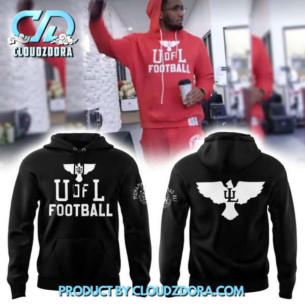 Louisville Cardinals “U of L Football” Black Ali Fashion Hoodie Set