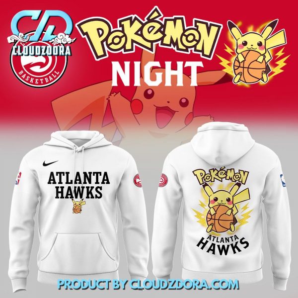 NBA Atlanta Hawks x Pokemon Night Hoodie Set 2025