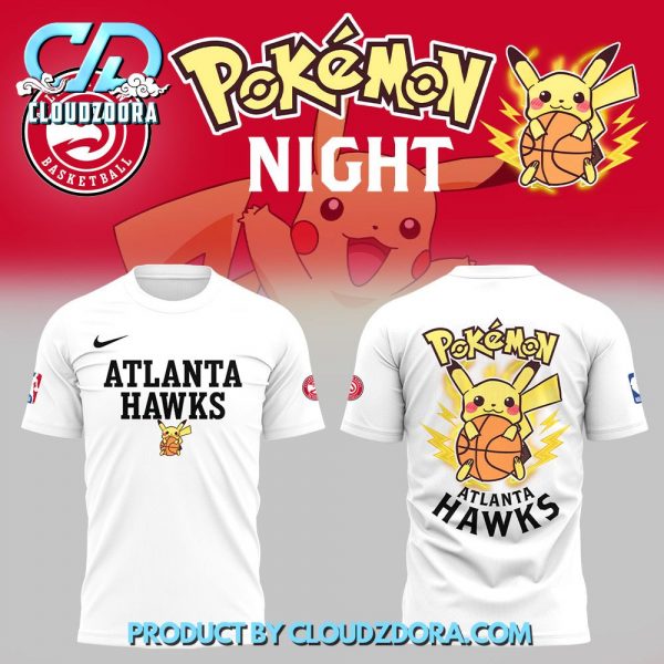 NBA Atlanta Hawks x Pokemon Night Shirt 2025