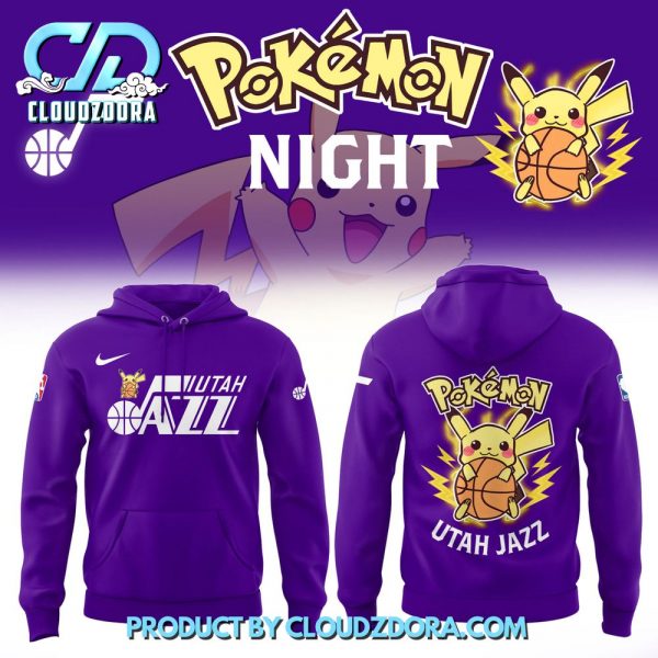 NBA Utah Jazz x Pokemon Night Hoodie Set 2025