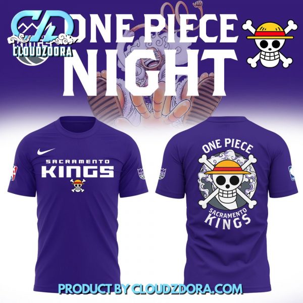 One Piece x Sacramento Kings NBA 2025 Shirt