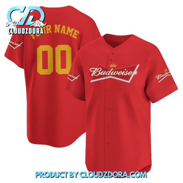 Personalized Budweiser Baseball Jersey