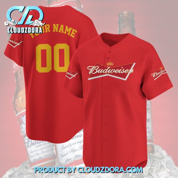 Personalized Budweiser Baseball Jersey