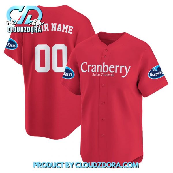 Personalized Cranberry Juice Baseball Jersey