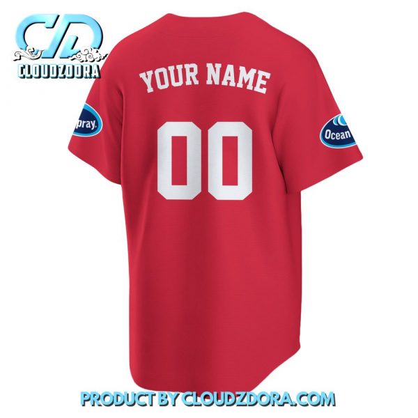 Personalized Cranberry Juice Baseball Jersey