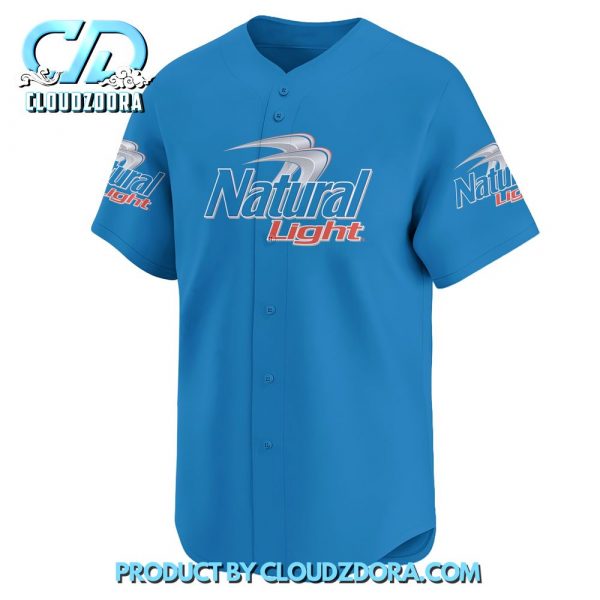 Personalized Natural Light Baseball Jersey Blue