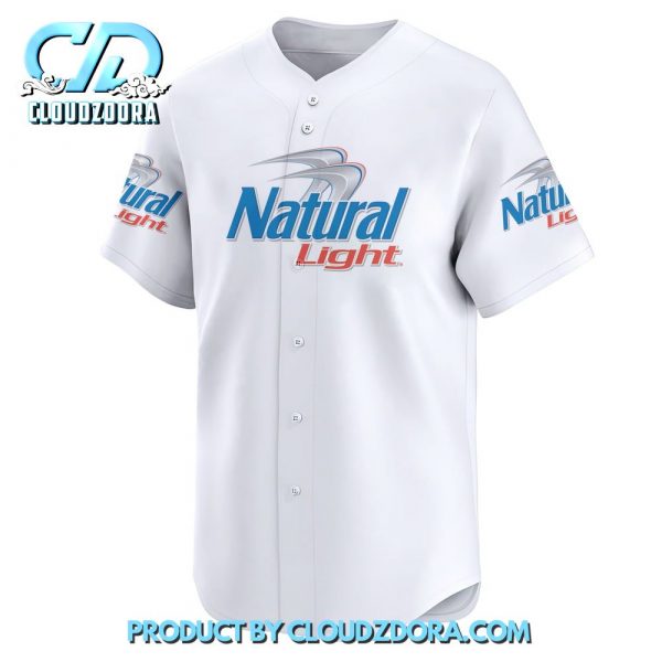 Personalized Natural Light Baseball Jersey White