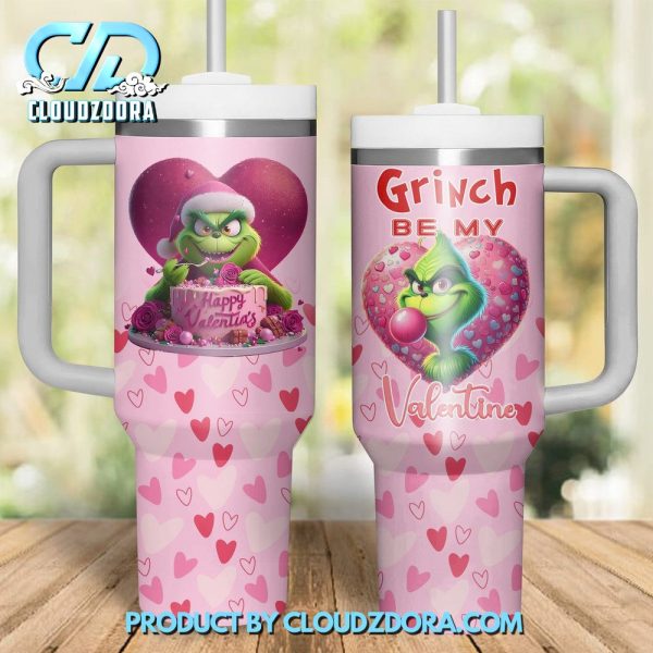 The Grinch Be My Valentine Stanley Tumbler