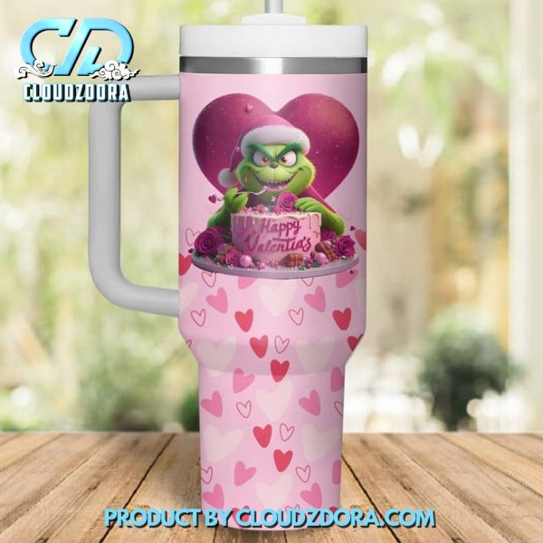 The Grinch Be My Valentine Stanley Tumbler