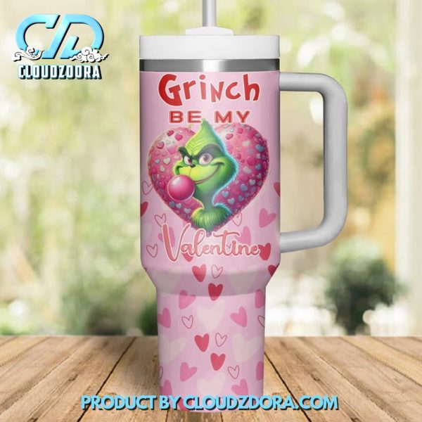 The Grinch Be My Valentine Stanley Tumbler