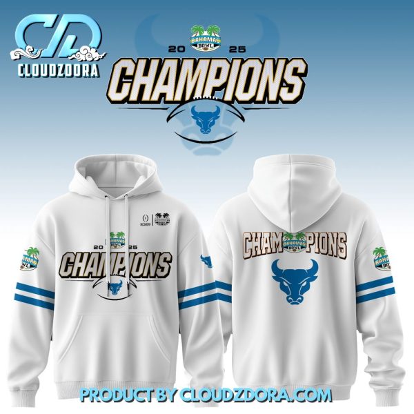 UB Bulls Football Buhamas Bowl Champions White Hoodie