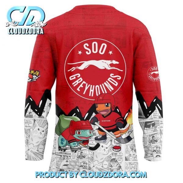 Soo Greyhounds x Pokemon New Hockey Jersey 2025